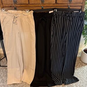 Bundle of SO Black and Tan Wide Leg Women's Pants